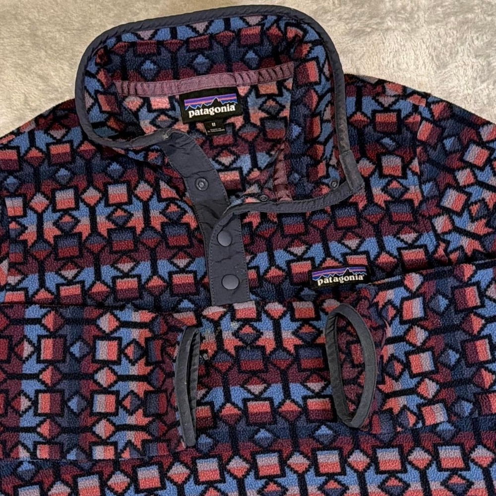 Patagonia Lightweight Synchilla Snap-T Fleece | Geometric Print | Medium